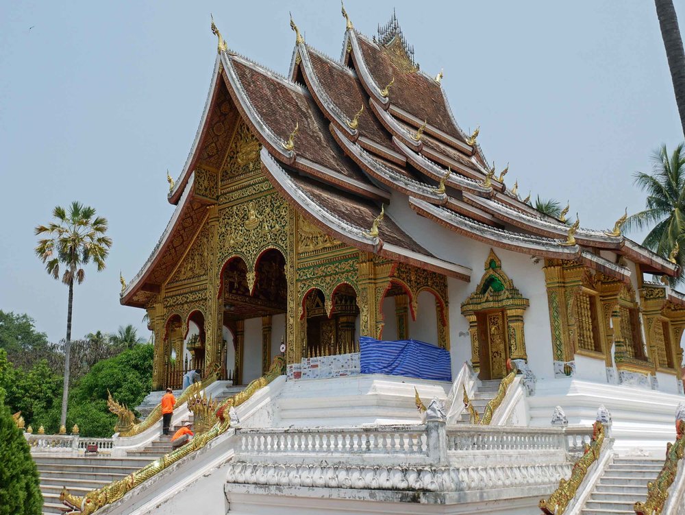  Luang Prabang is the former capital of Laos, and its royal palace glittered in the bright sun.&nbsp; 