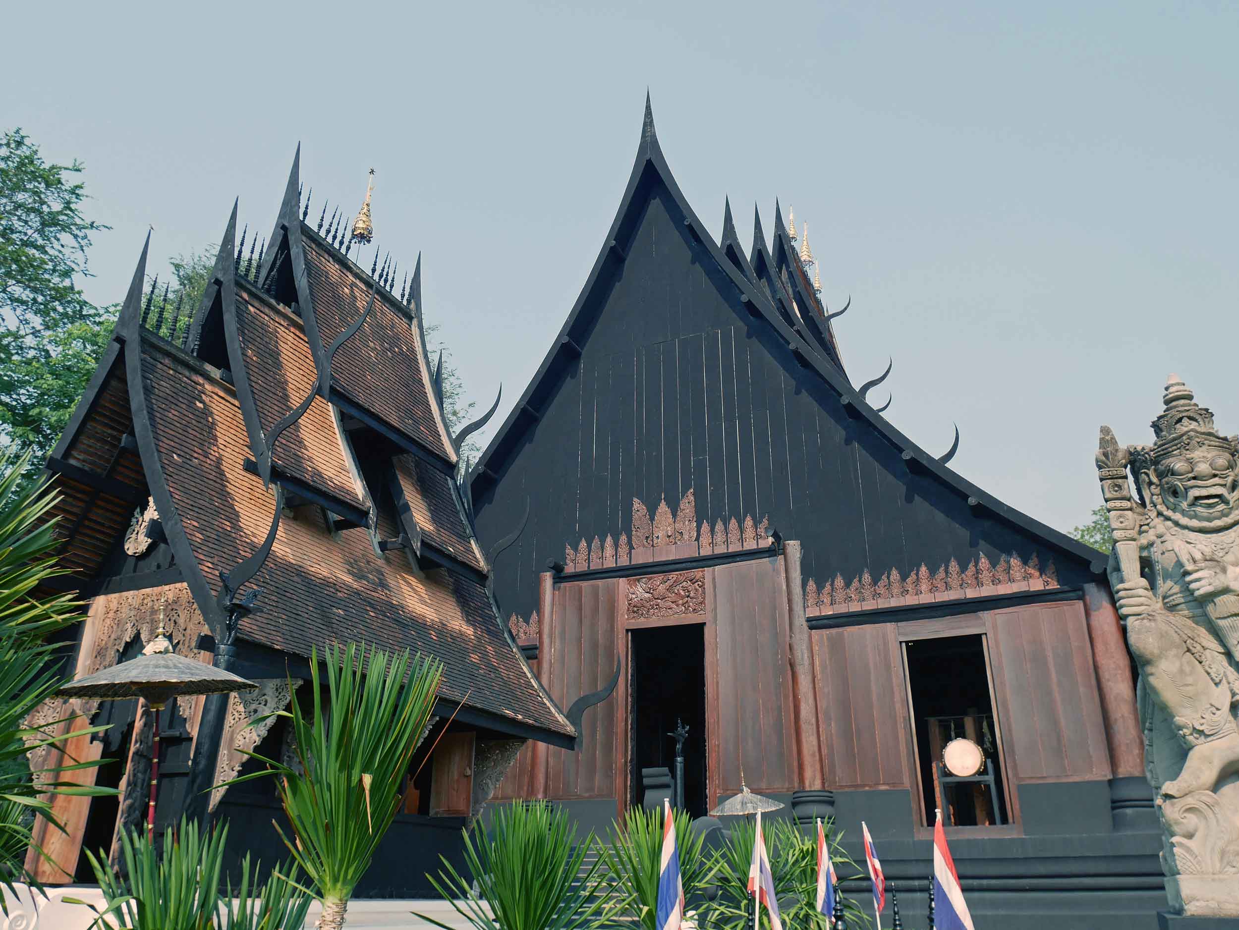  Entrance and main display building at Black House, or Baan Dam Museum, featuring the works of Thai national artist, Thawan Duchanee. 