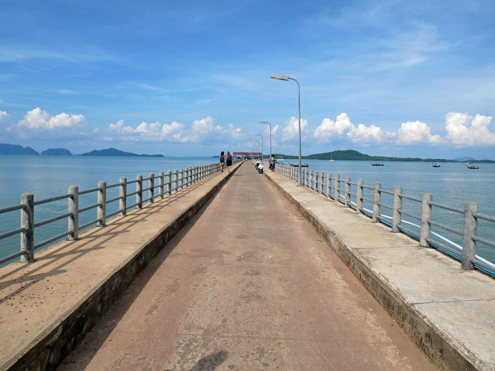  A walk down the pier on the east coast provides a panoramic view of the islands that dot the Andaman Sea.&nbsp; 