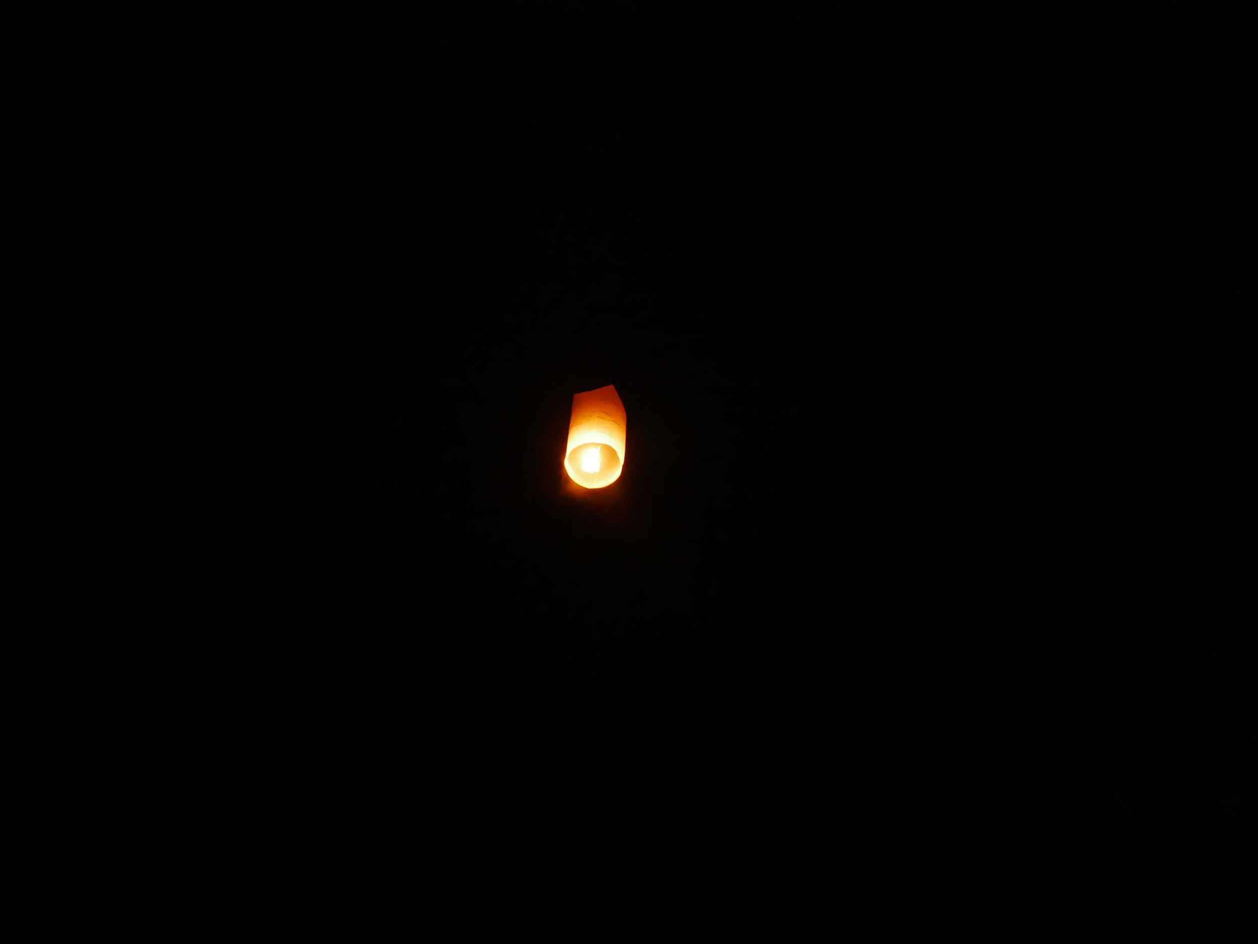  As we released the lantern, we made a wish for the future.&nbsp; 