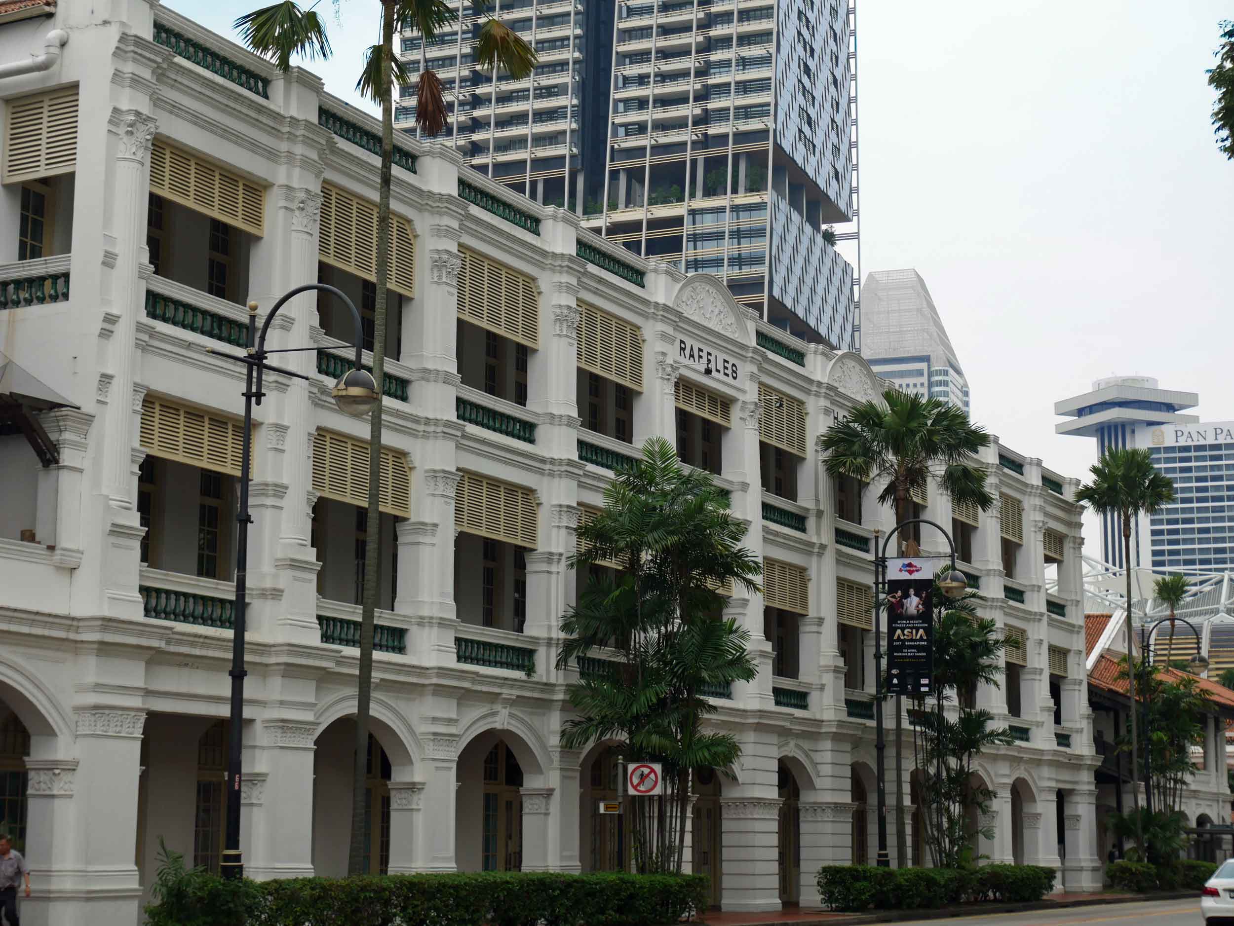  The iconic colonial-style Raffles Hotel, named after Singapore's British founder Sir Thomas Raffles, opened in 1887. 