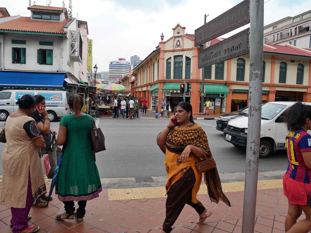  We were charmed by the vibrant colors and busy streets of Singapore's Little India.&nbsp; 