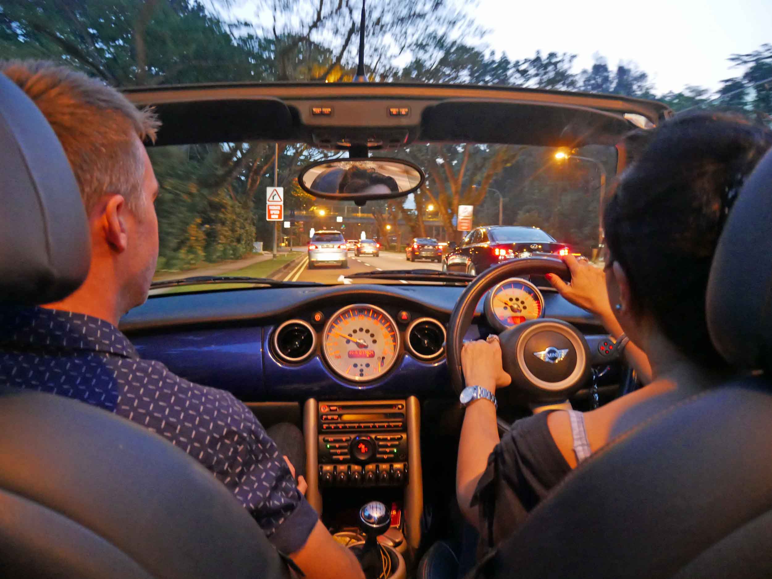  A convertible is a Singapore must-do, and thankfully our friend Fay offered to drive us around town to see the sights.&nbsp; 