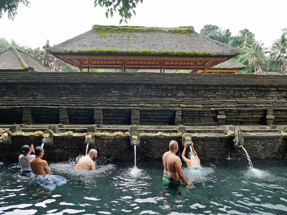  The temple is famous for its sacred bathing pool, where Balinese Hindus come for ritual purifcation in the spring water. &nbsp; 
