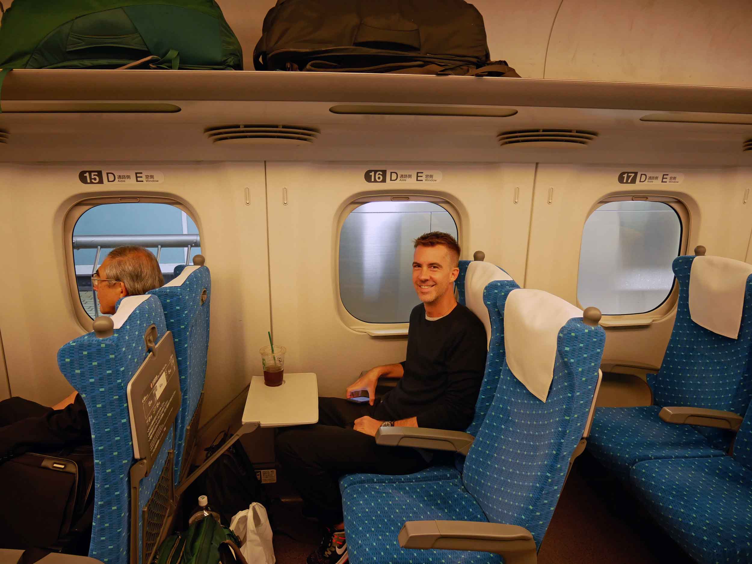  Window seat ready for a view of Mt. Fuji. 