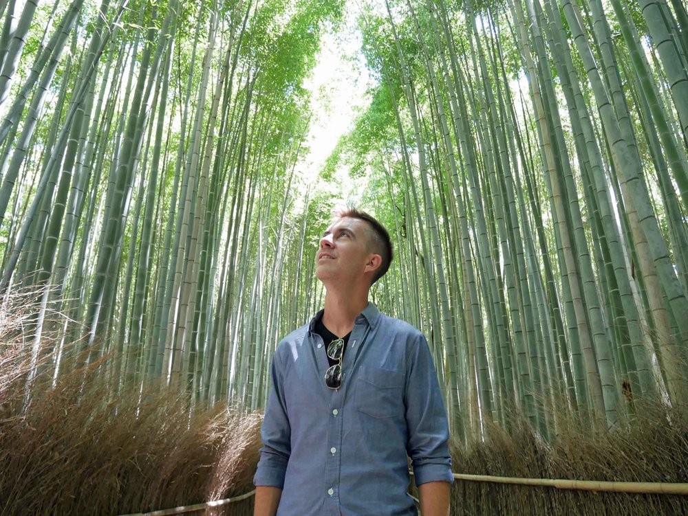  Trey taking in the Arashiyama Bamboo Grove (June 17). 