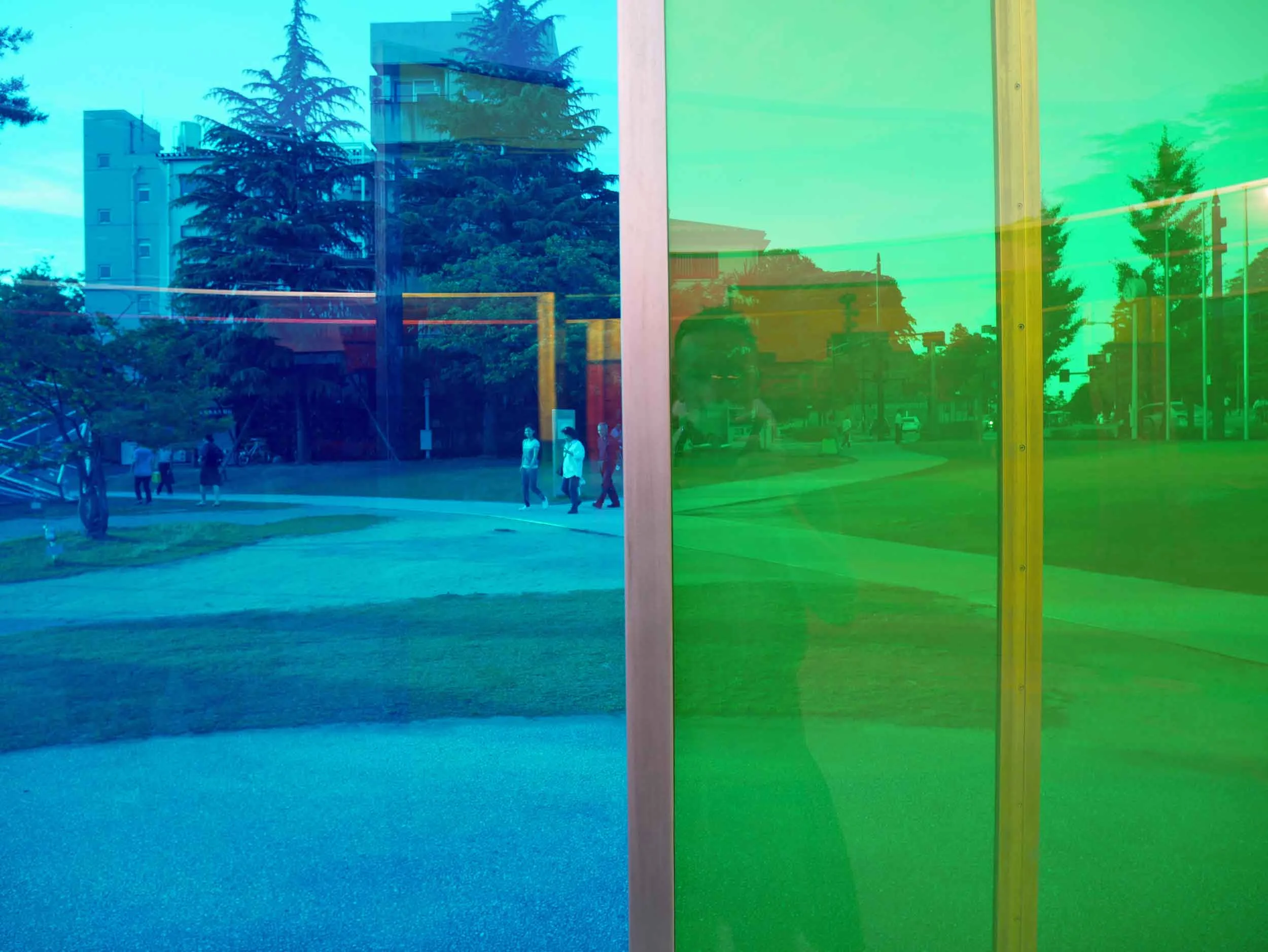  A colorful exhibit at the Kanazawa Modern Art Museum. 