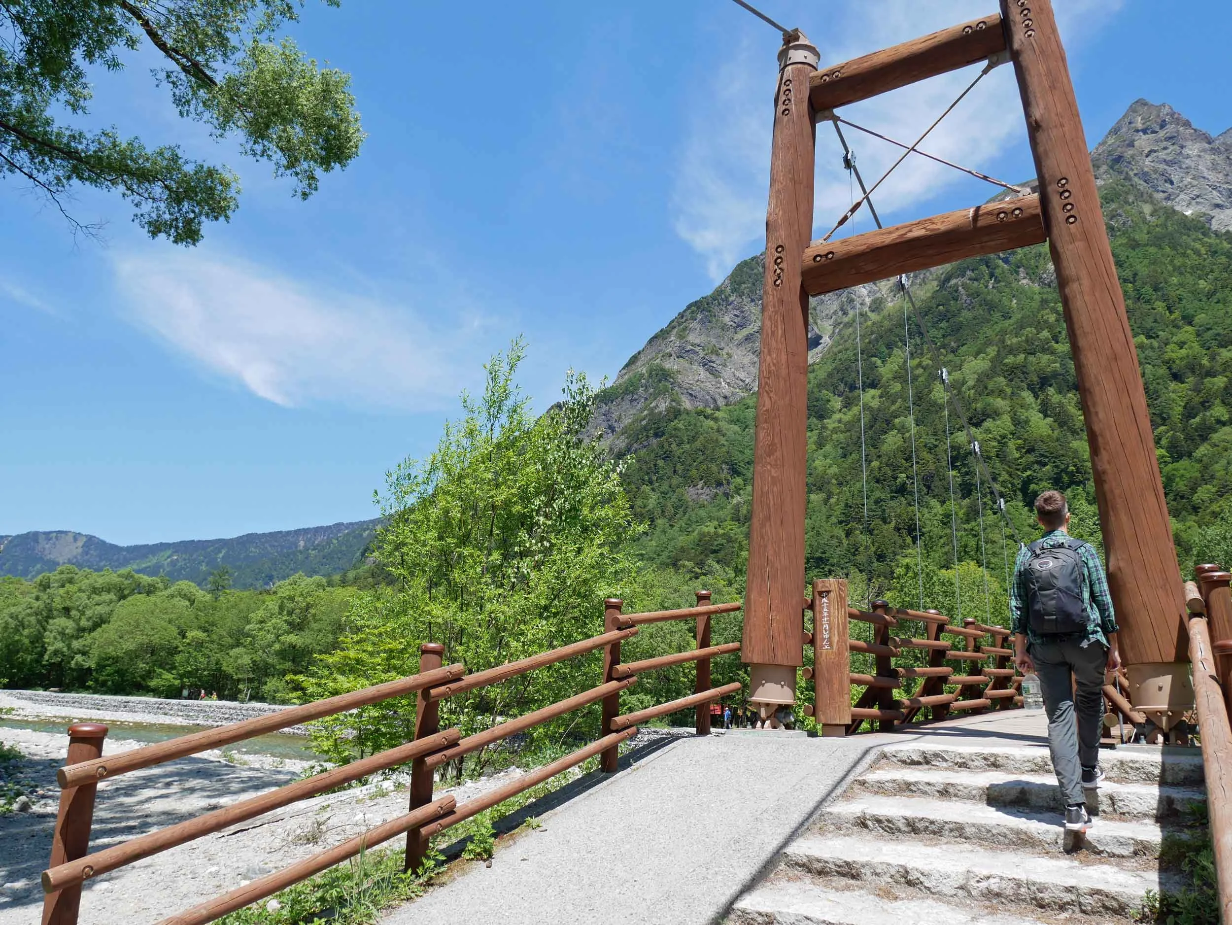  Crossing over the Azusa river. 