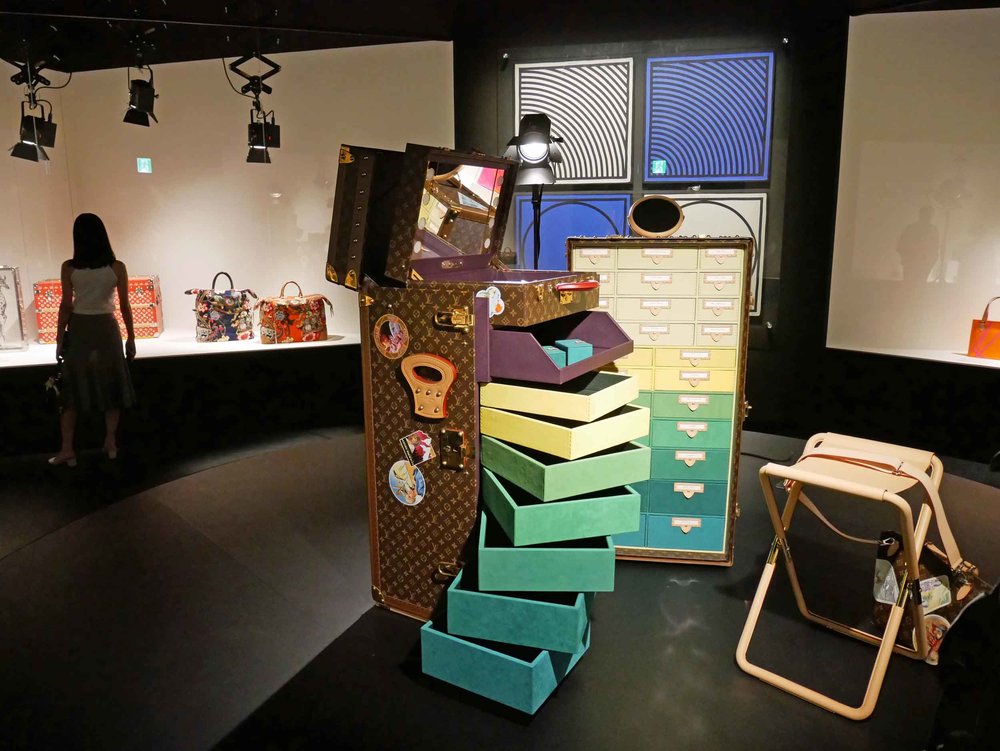  LV enthusiasts travel a little differently on their voyages around the world--no backpacks in this exhibit!&nbsp; 