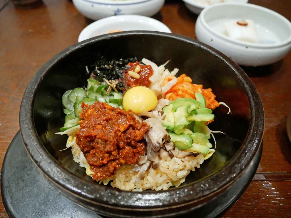  We couldn't leave Seoul without a big bowl of hot stone  bibimbop ! &nbsp;  