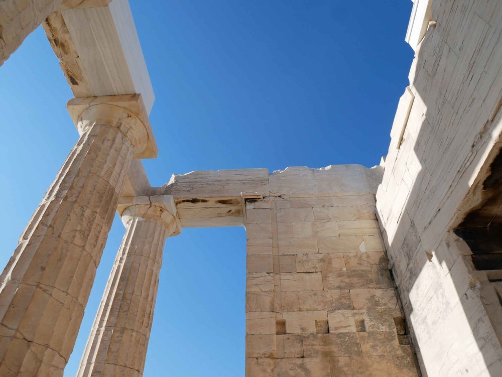  Interior view of Erechtheion, named after the demi-god Erechtheus, the mythical Athenian king, was conceived as a suitable structure to house the ancient wooden cult statue of Athena. 