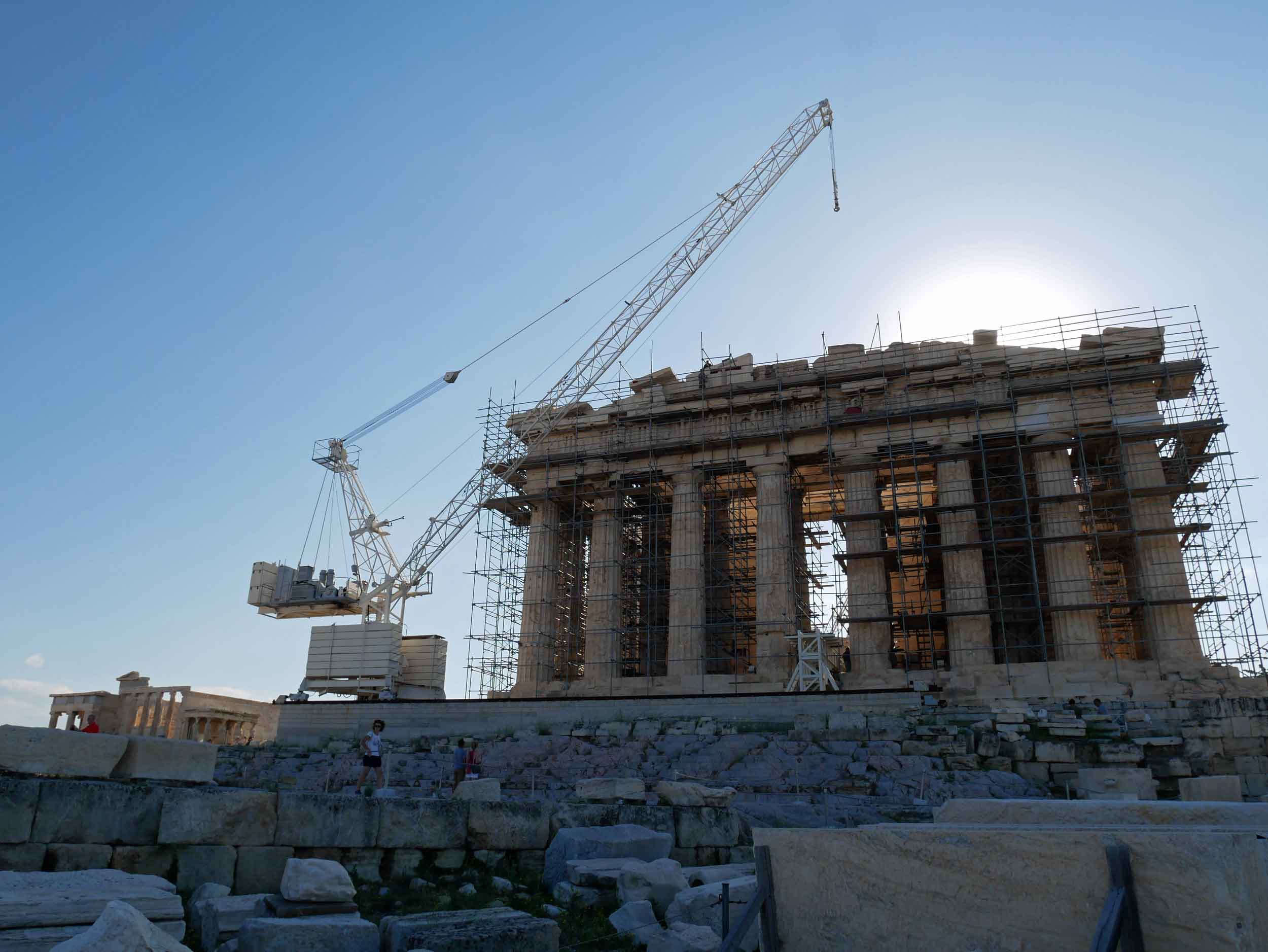 The erection of the Parthenon took nine years, however, has been in restoration by the Greek government since 1975. 
