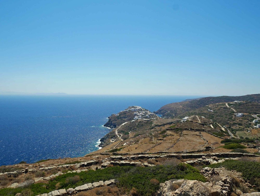  View of the ancient seaside village of Kastro as we ventured for our only excursion out of the bay of Vathi during our week on Sifnos (July 10). 