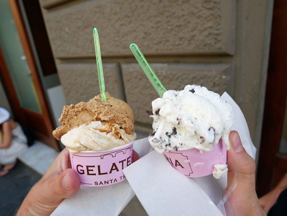  More gelato to be had! This time from a small shop across the Ponte Vecchio.&nbsp; 