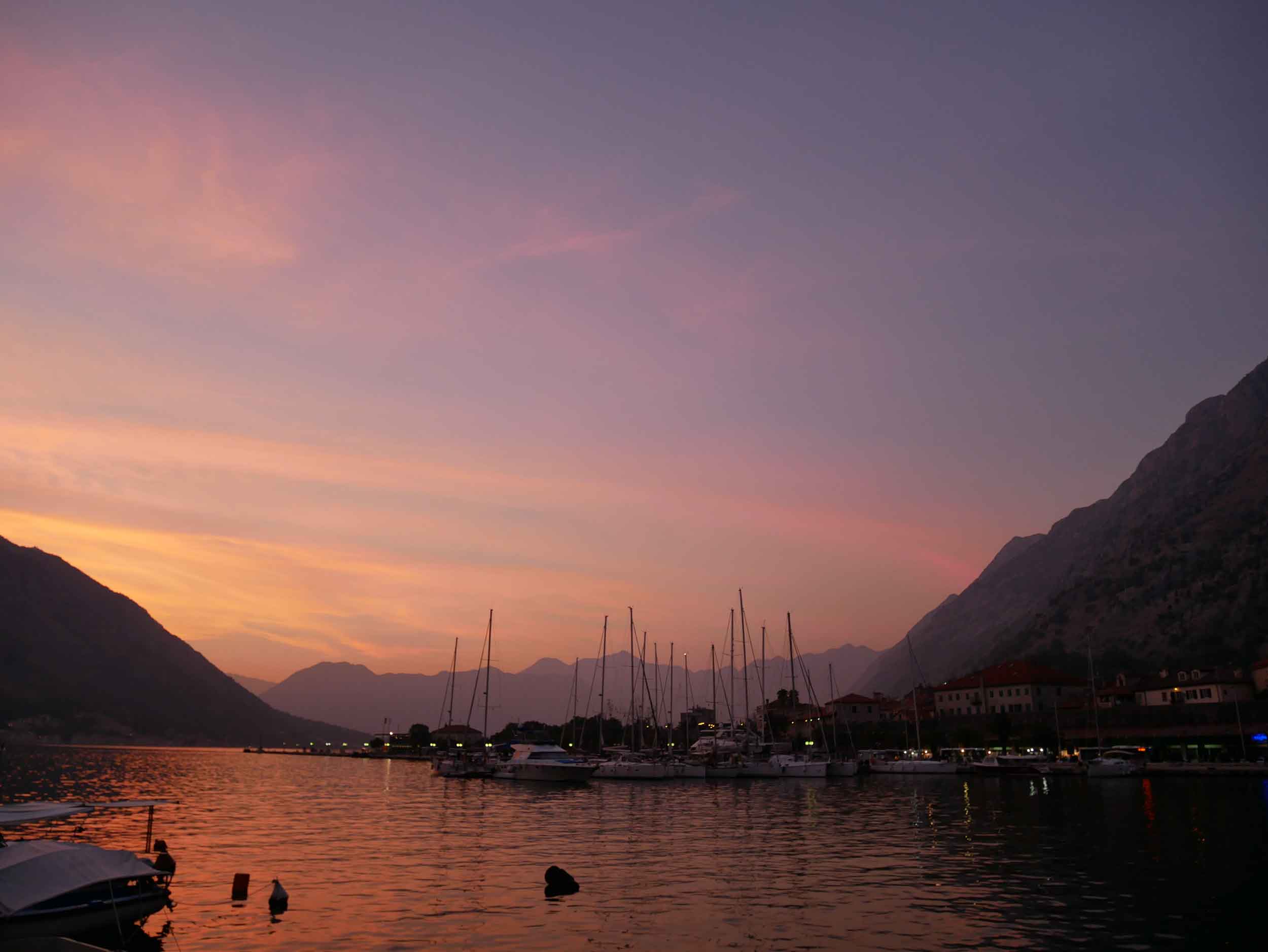  The winding 28 kilometre long Bay of Kotor produced some magical vibrant sunsets.&nbsp; 