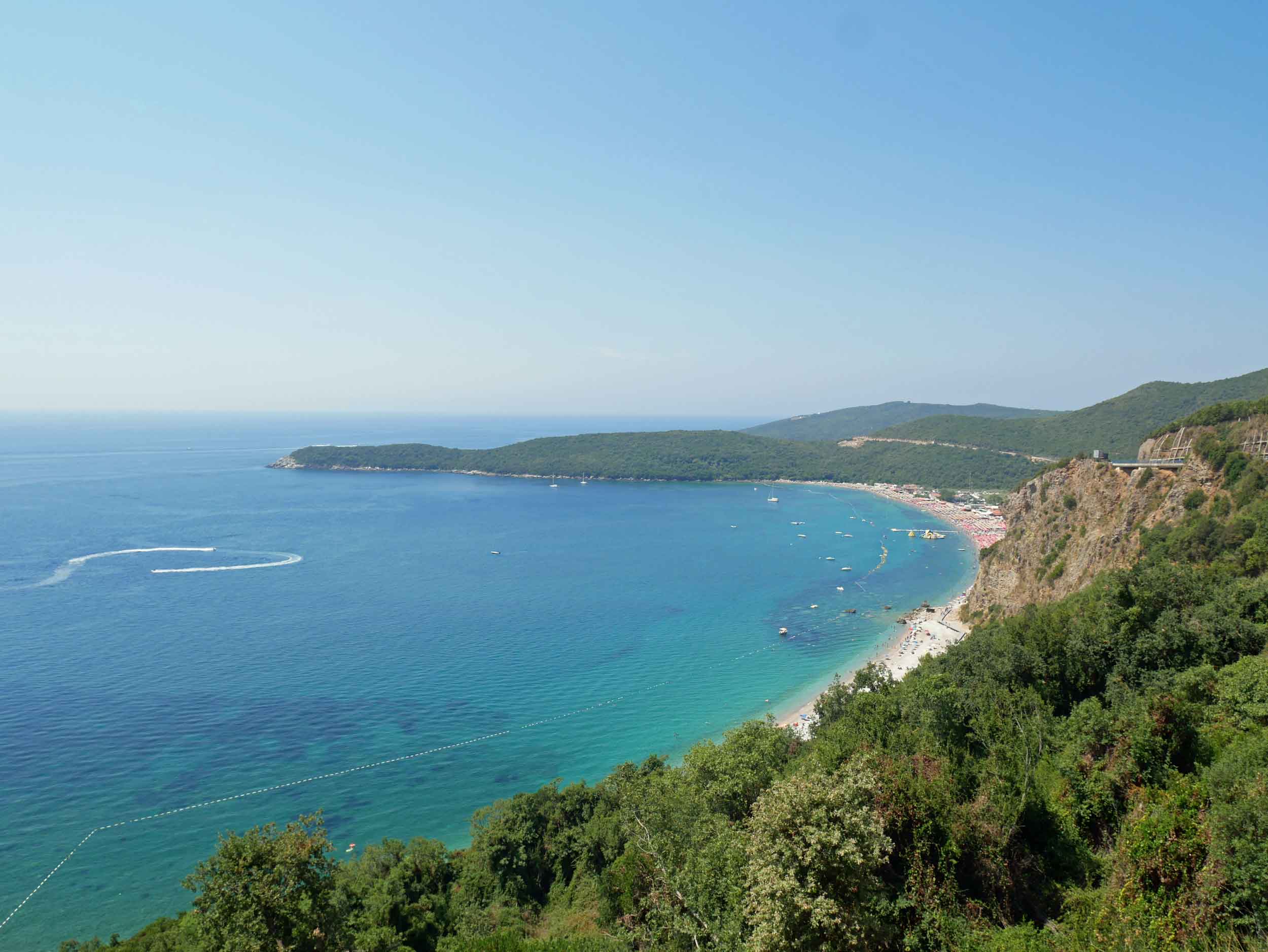  The cliffside views overlooking Montenegro's famous Jaz Beach (Aug 8).&nbsp; 
