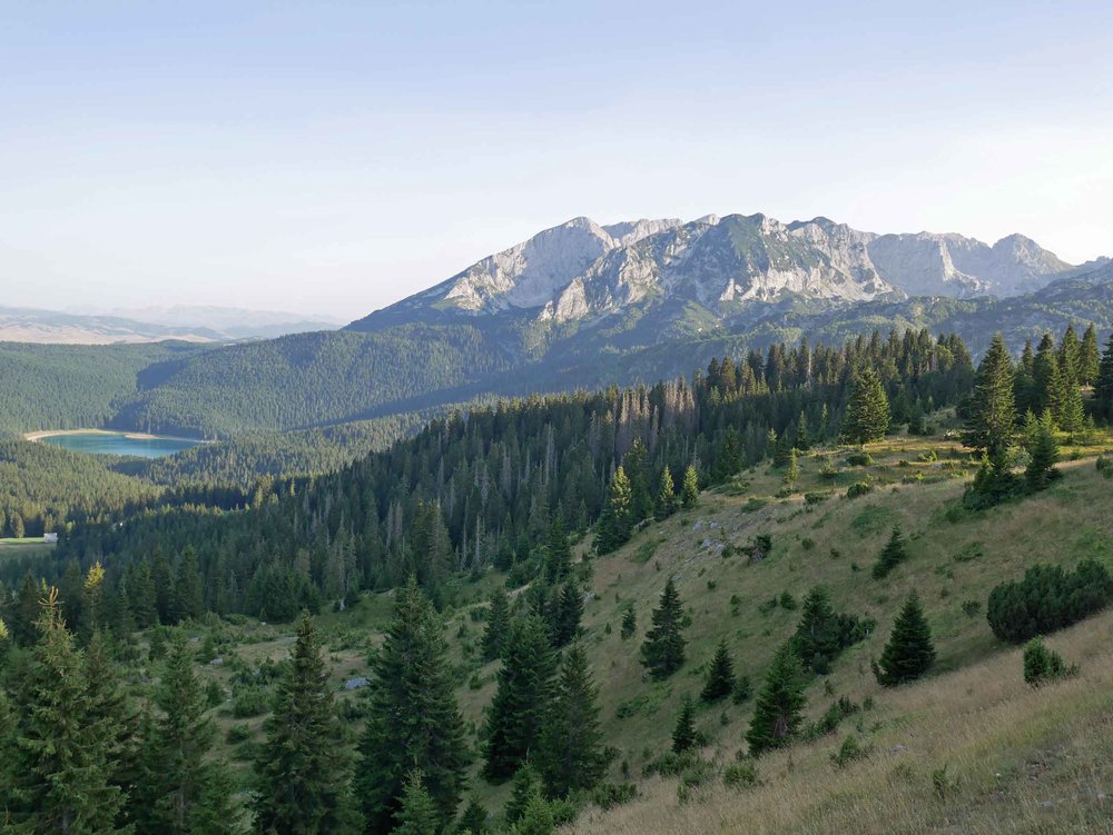  We ended our day of road tripping with a picnic high above the famed Black Lake, one of the park's many glacial lakes.&nbsp; 