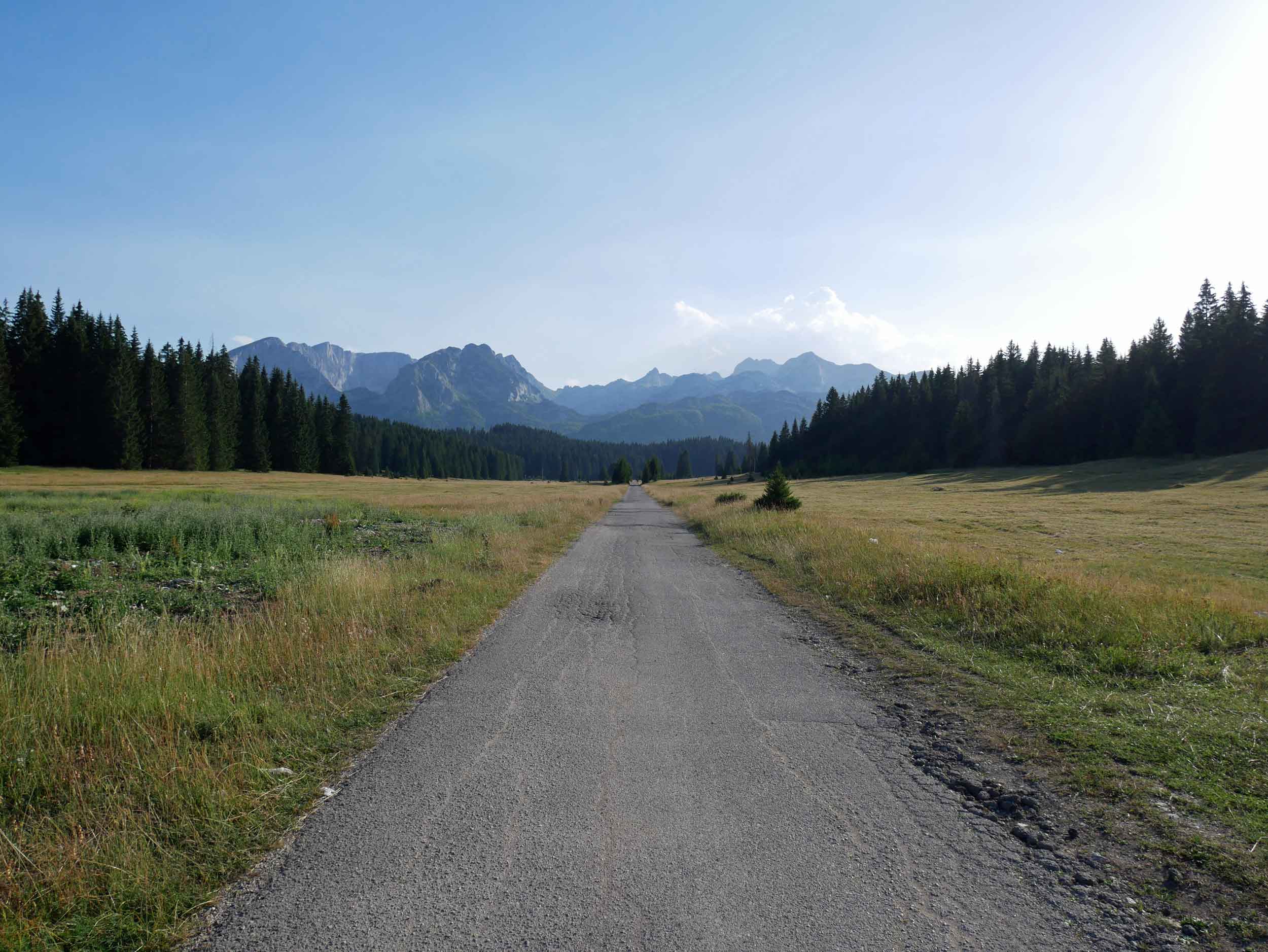  One of the beautiful country roads that led through Durmitor park.&nbsp; 