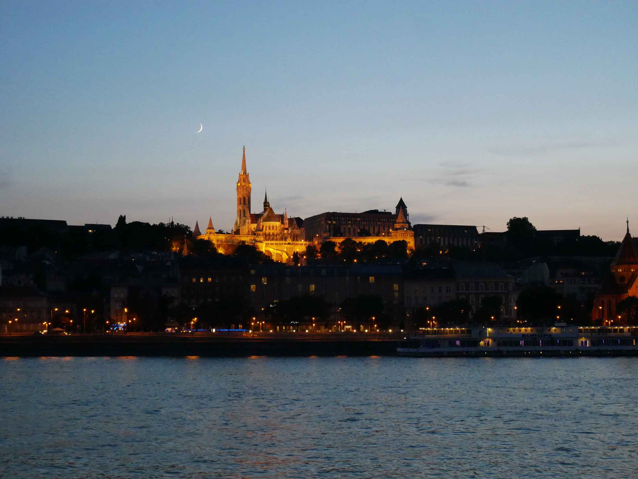  View of Fisherman's Bastion, located atop a hill on the Buda side of the Danube.&nbsp; 