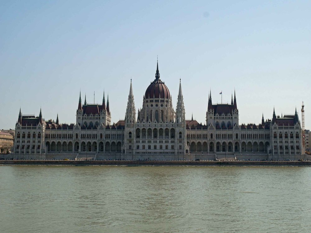  Always dramatic, a daytime Buda view of the Hungarian Parliament Building provides a different perspective.&nbsp;&nbsp; 