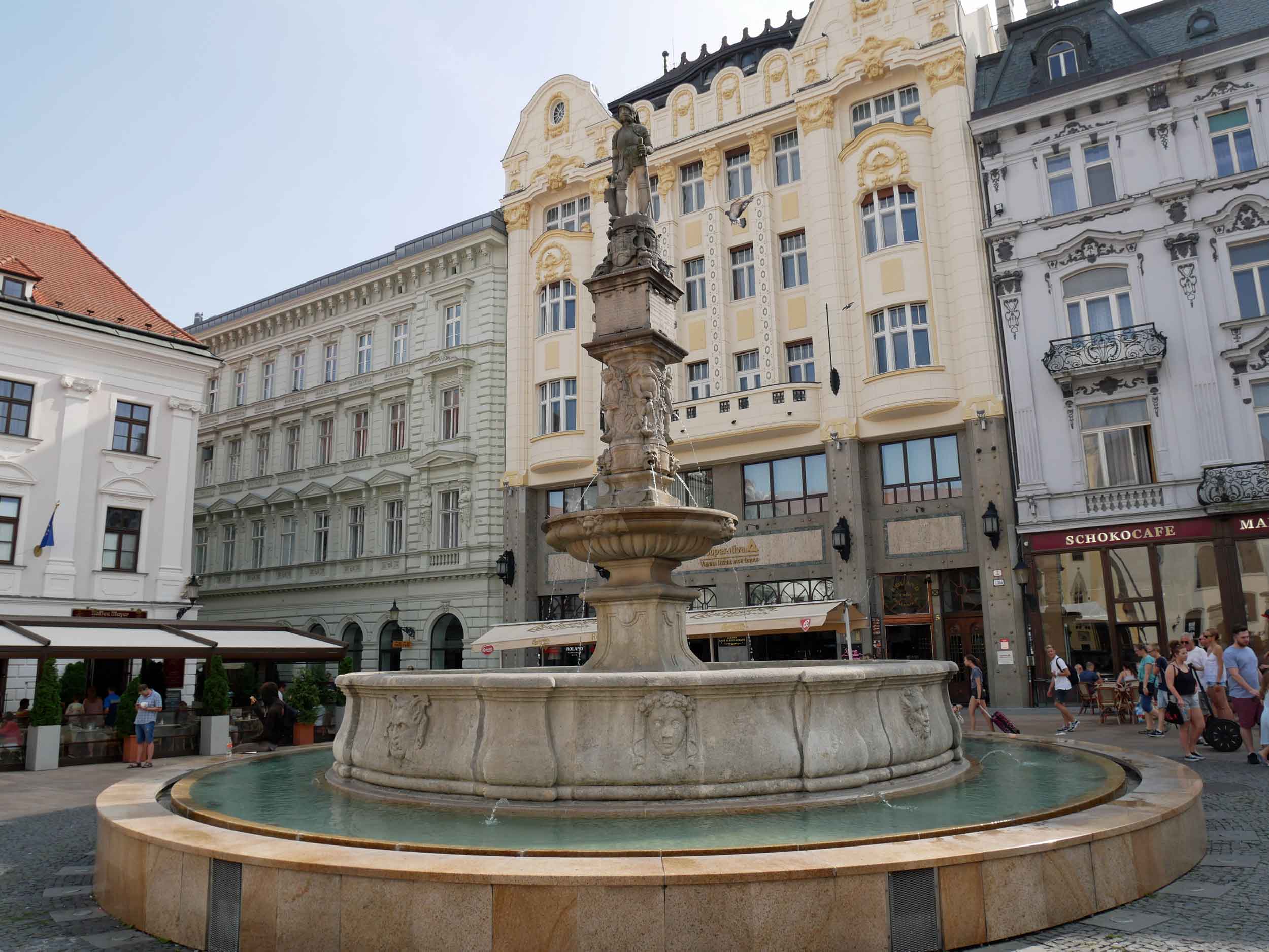  Maximilian's Fountain (aka Roland Fountain) is the most important fountain in Bratislava - and arguably in all of Slovakia – commissioned by the Royal Hungarian King Maximilian II in 1572 as part of a public water supply project. 