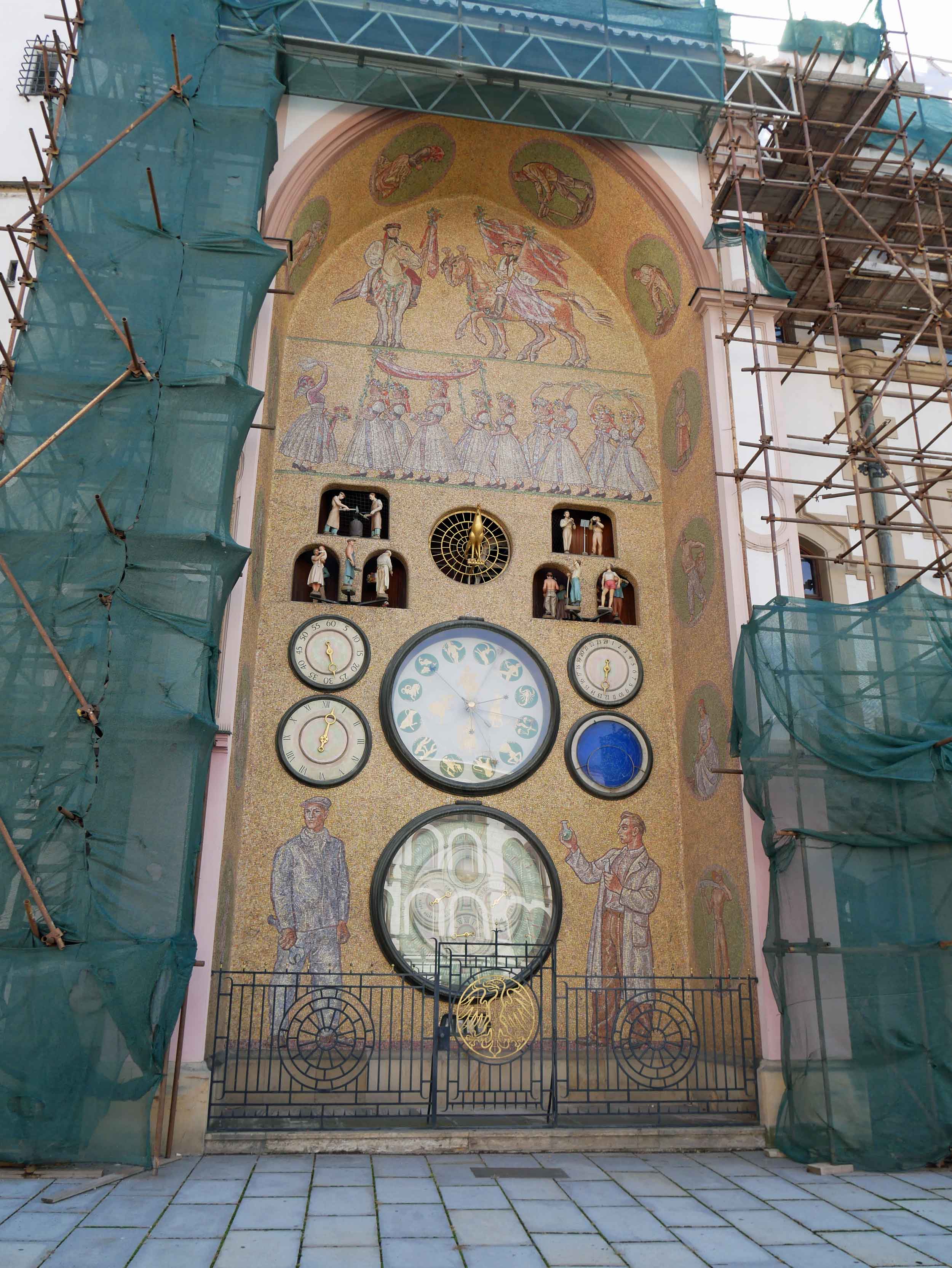  Olomouc’s Astronomical Clock is quite different from it’s sister clock in Prague - deemed the ‘Communist Clock’ for its Soviet era proletarians motif, Olomouc’s original 15th century clock was destroyed by the Germans during WWII and rebuilt during 