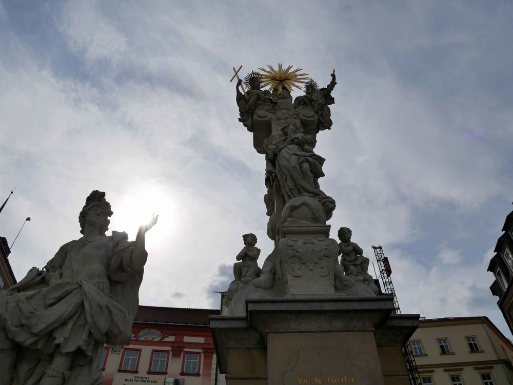  Like its nearby neighbor, Brno also features an impressive Holy Trinity Column in its Cabbage Market Square. 