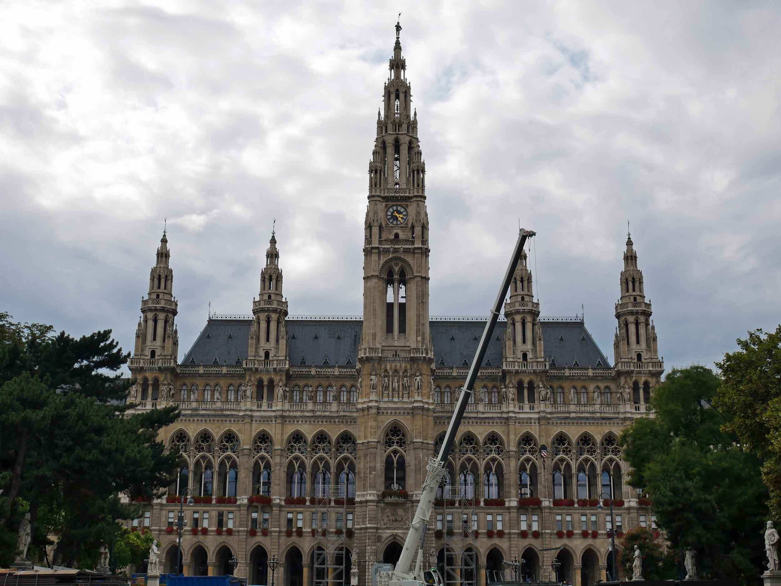  Wiener Rathaus is the Neo-Gothic style city hall of Vienna and houses the office of the mayor as well as the chambers of the city council. 