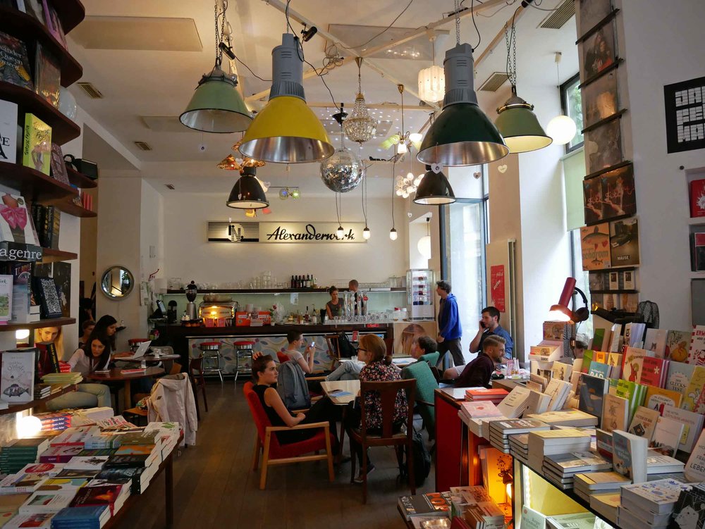  We just cant help visiting a bookshop in every city we visit – Phil, in Vienna's Mariahilf neighborhood, has a cozy atmosphere and serves a wide selection of drinks. 