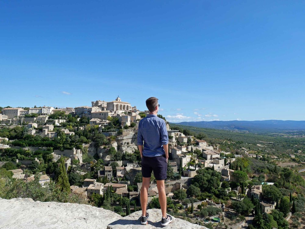  Trey taking in the picturesque view of Gordes, considered one of the most beautiful villages in all of France. 
