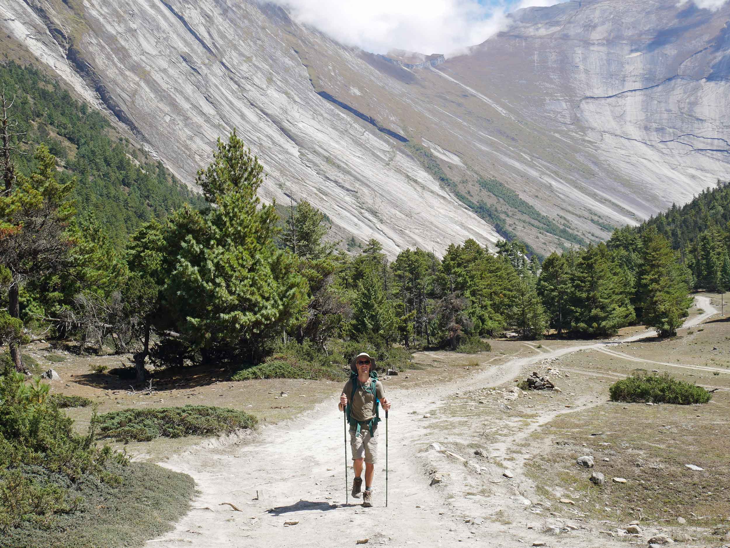 Martin taking in the stunning, surreal beauty of the wind-carved mountains.