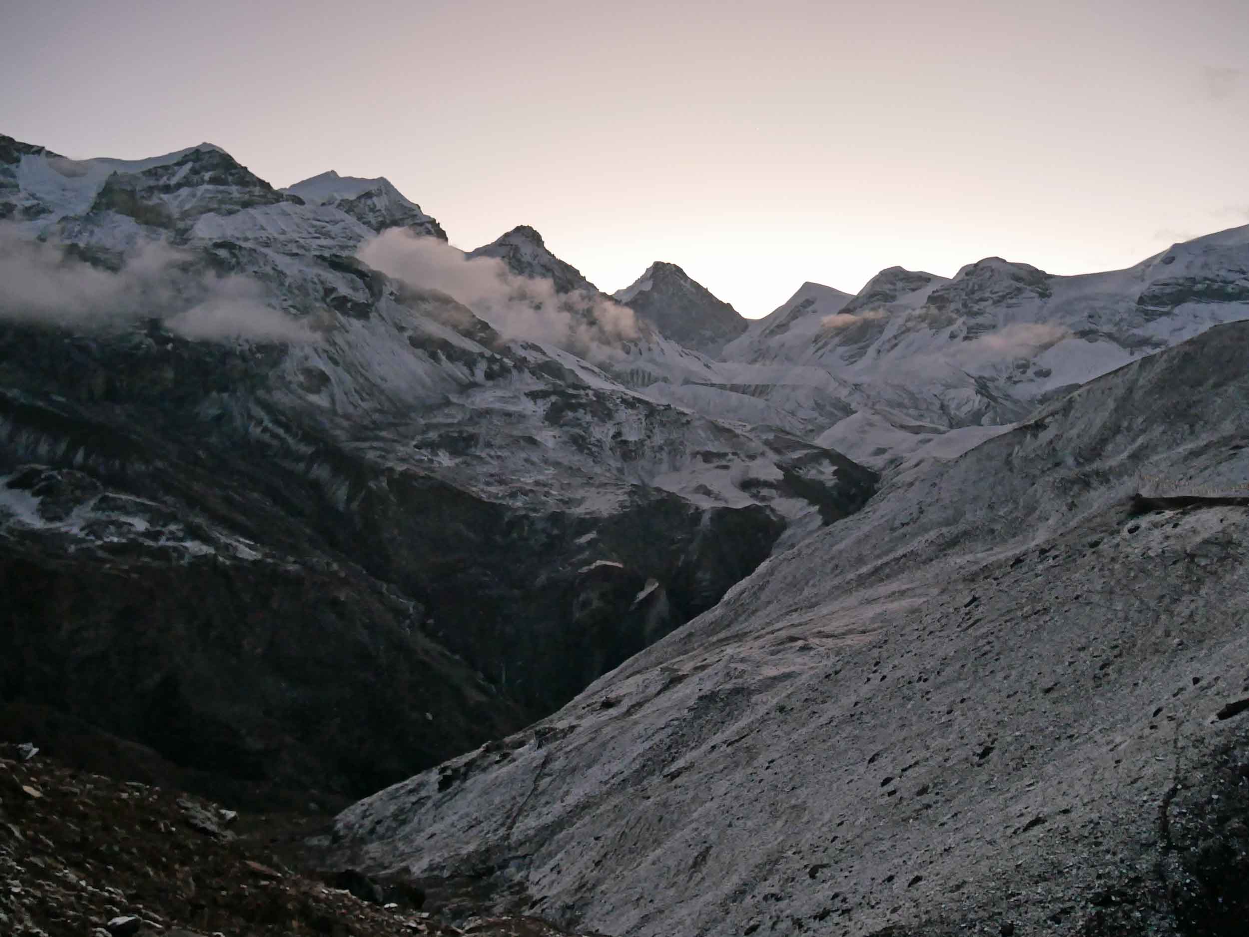 It snowed overnight, and we were delighted by how the landscape had been transformed.