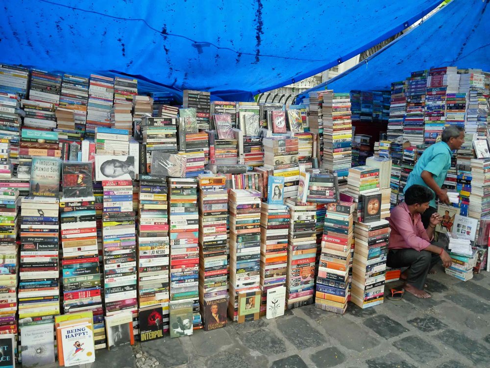  Vendor after vendor of books line the streets of this market in Colaba. 