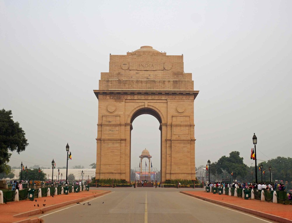  India Gate sits within an impressive pedestrianized grounds in the heart of the city. 
