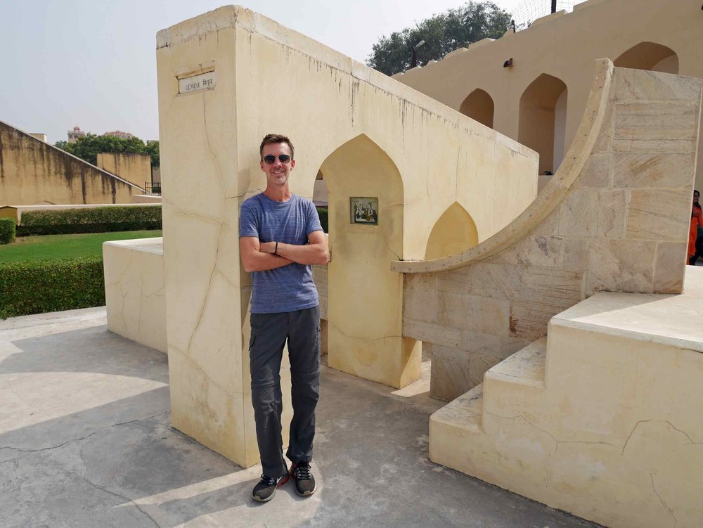  Astrological signs have their own ‘clocks’ within the Jantar Mantar site – Trey checking out Gemini. 