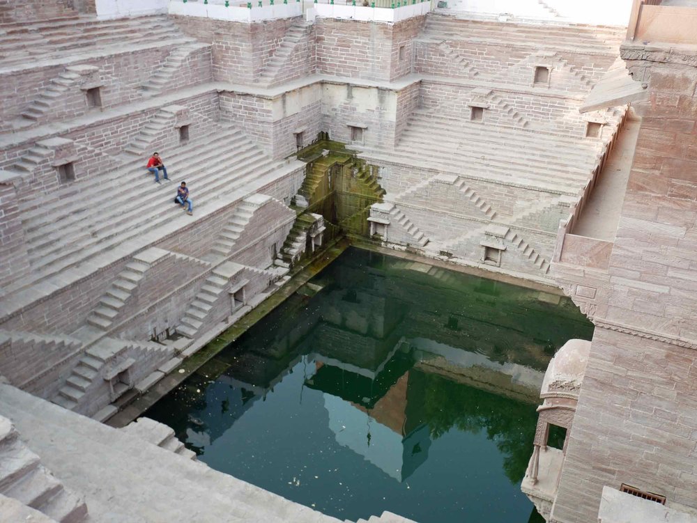  Jodhpur’s ancient and beautifully preserved step well, found in the old town. 