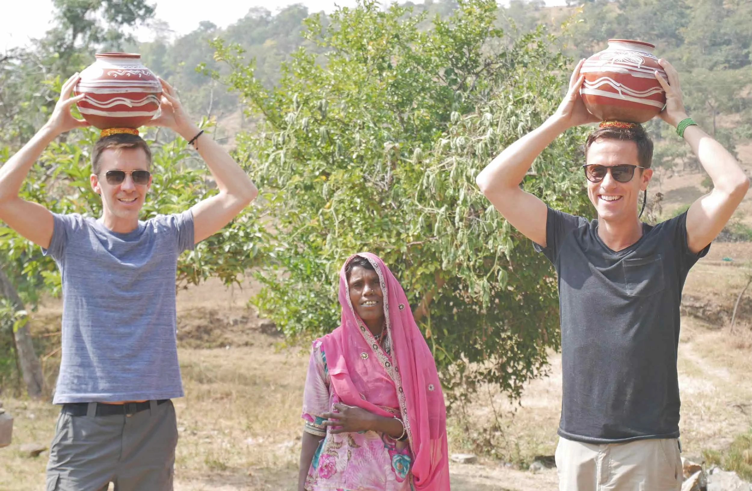 Our turn to help bring a load of water home.