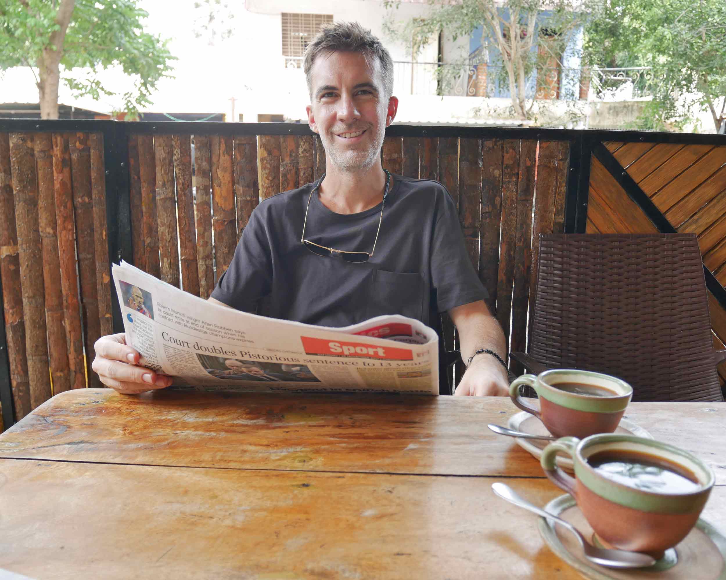  After weeks in India, we thoroughly enjoyed the fantastic western coffee options available in the cafes around Auroville (Nov 25). 