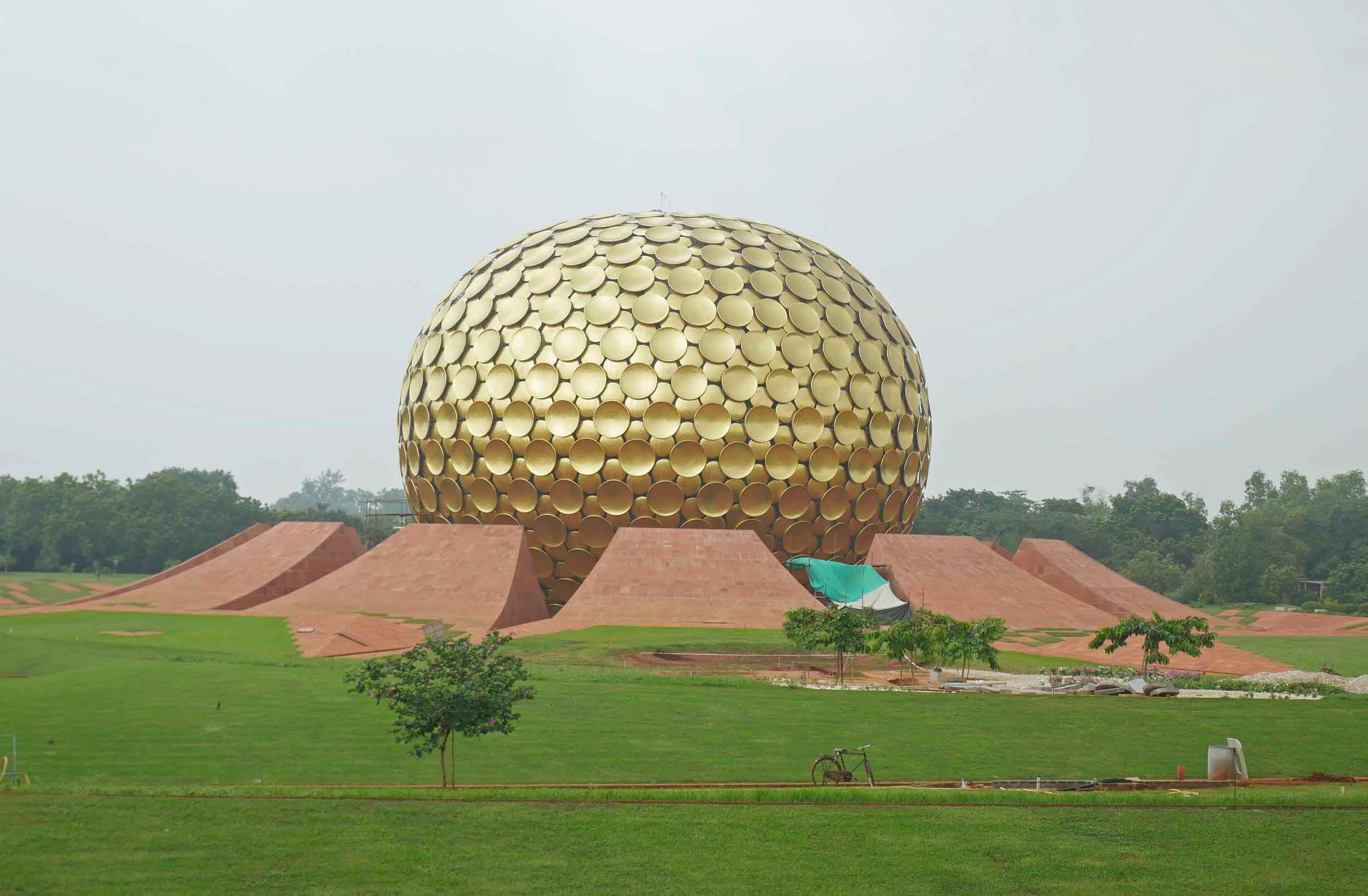  The centerpiece of Auroville, the Matrimandir, or Mother’s Temple,&nbsp;designed in the likeness of the lotus flower (Nov 24). 