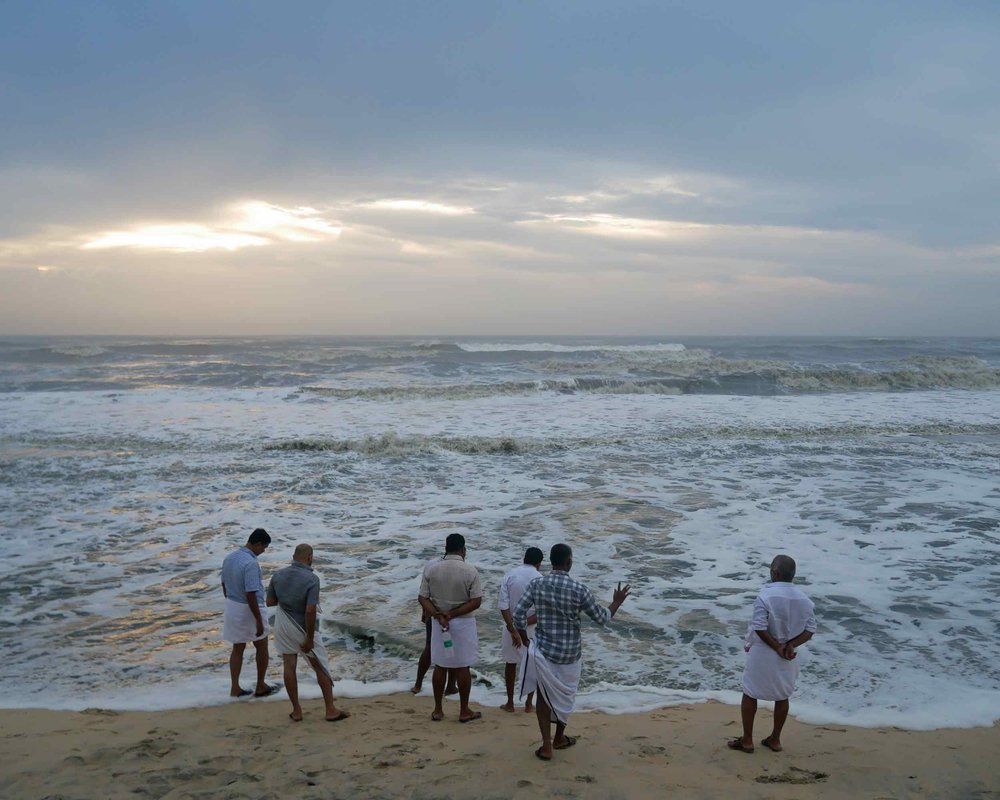  A group of Keralan men took in the last rays of light as we said goodbye to India (Dec 3). 