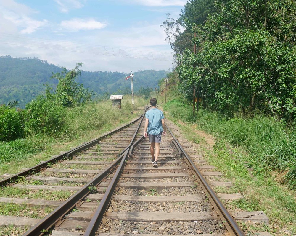  Taking the shortcut via the train tracks, which led right into town from our guesthouse. 