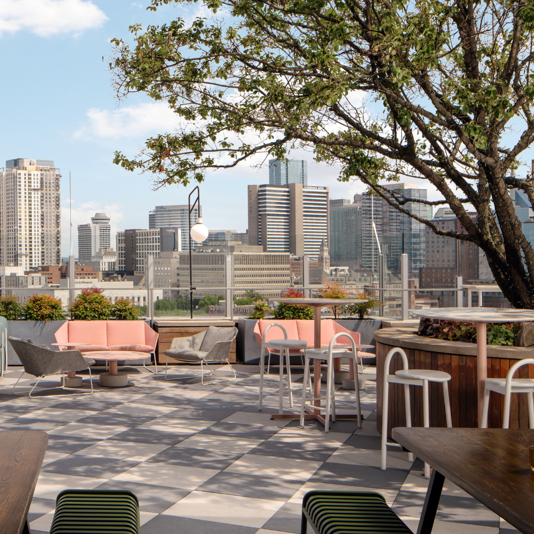 Downtown Nashville view from La Jackson Rooftop