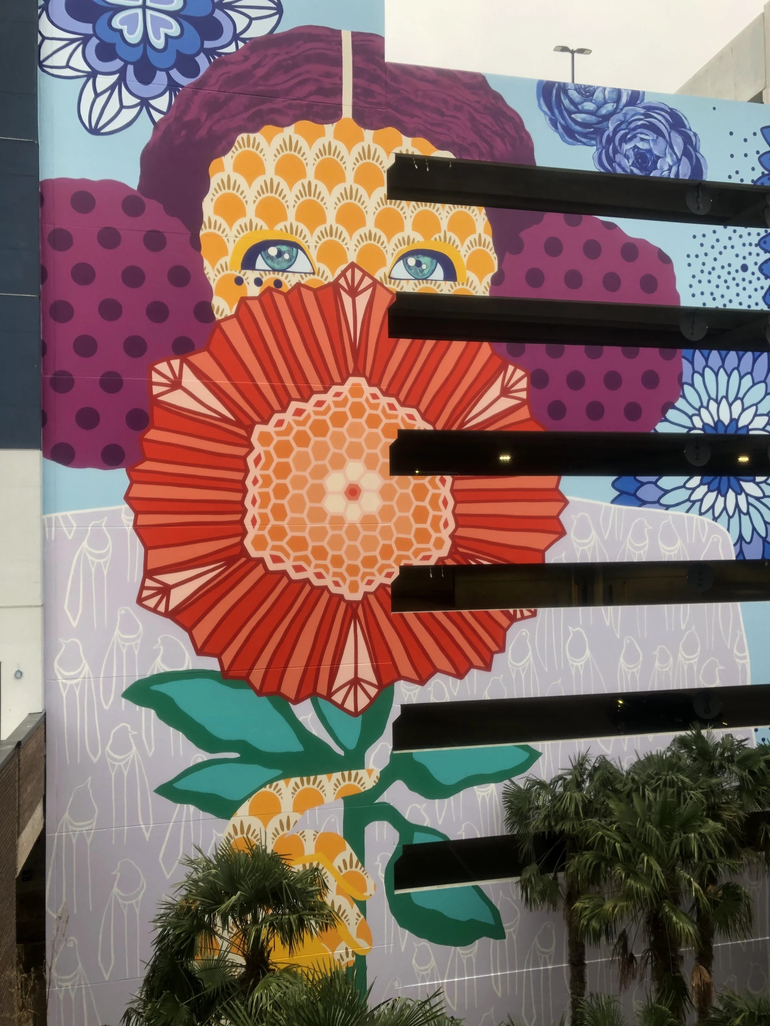  Detail of “Persephone Rising,” artist collaboration by Think Greatly, Lela Brunet, Molly Rose Freeman and Laura Vela. 