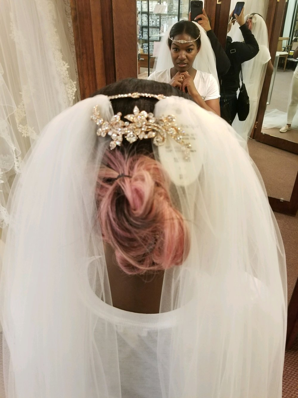 Black Destination Bride - BlackDesti Wedding Journal - Bridefriends Podcast -16 Headpiece 2 veils yes 5.JPG