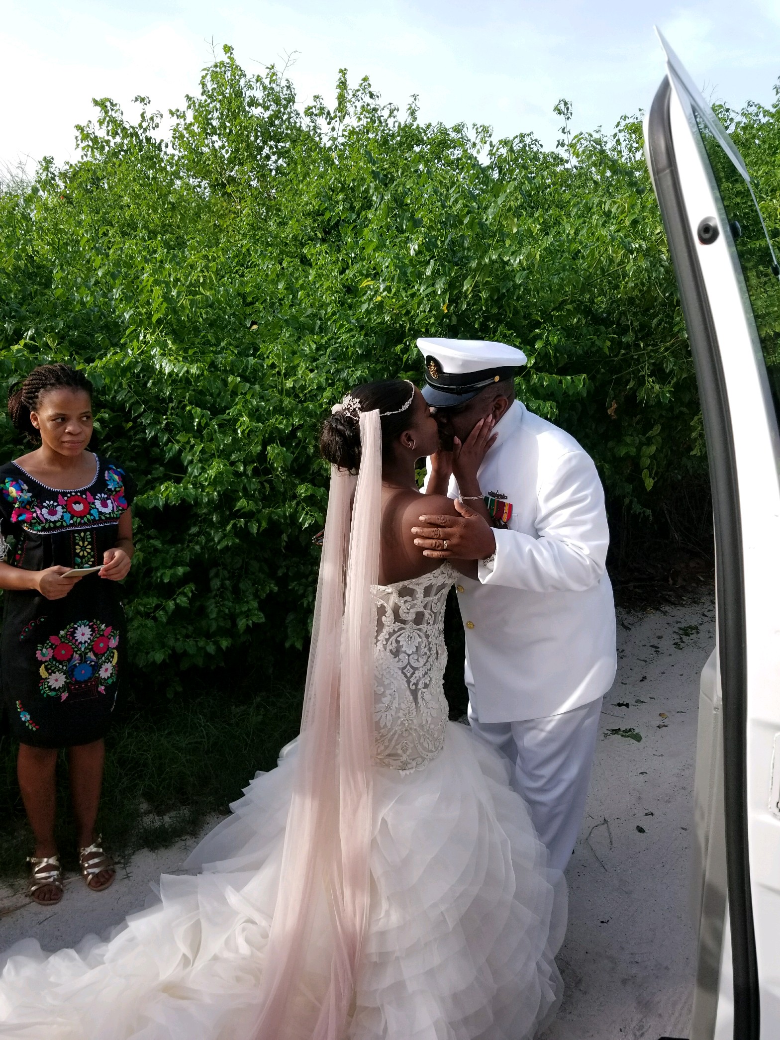 Black Destination Bride - BlackDesti Wedding Countdown Journal - Bridefriends Podcast - 0 Playa del Carmen Mexico - Blue Venado - Shenko Photography - Dad Navy Chief Uniform4.JPG