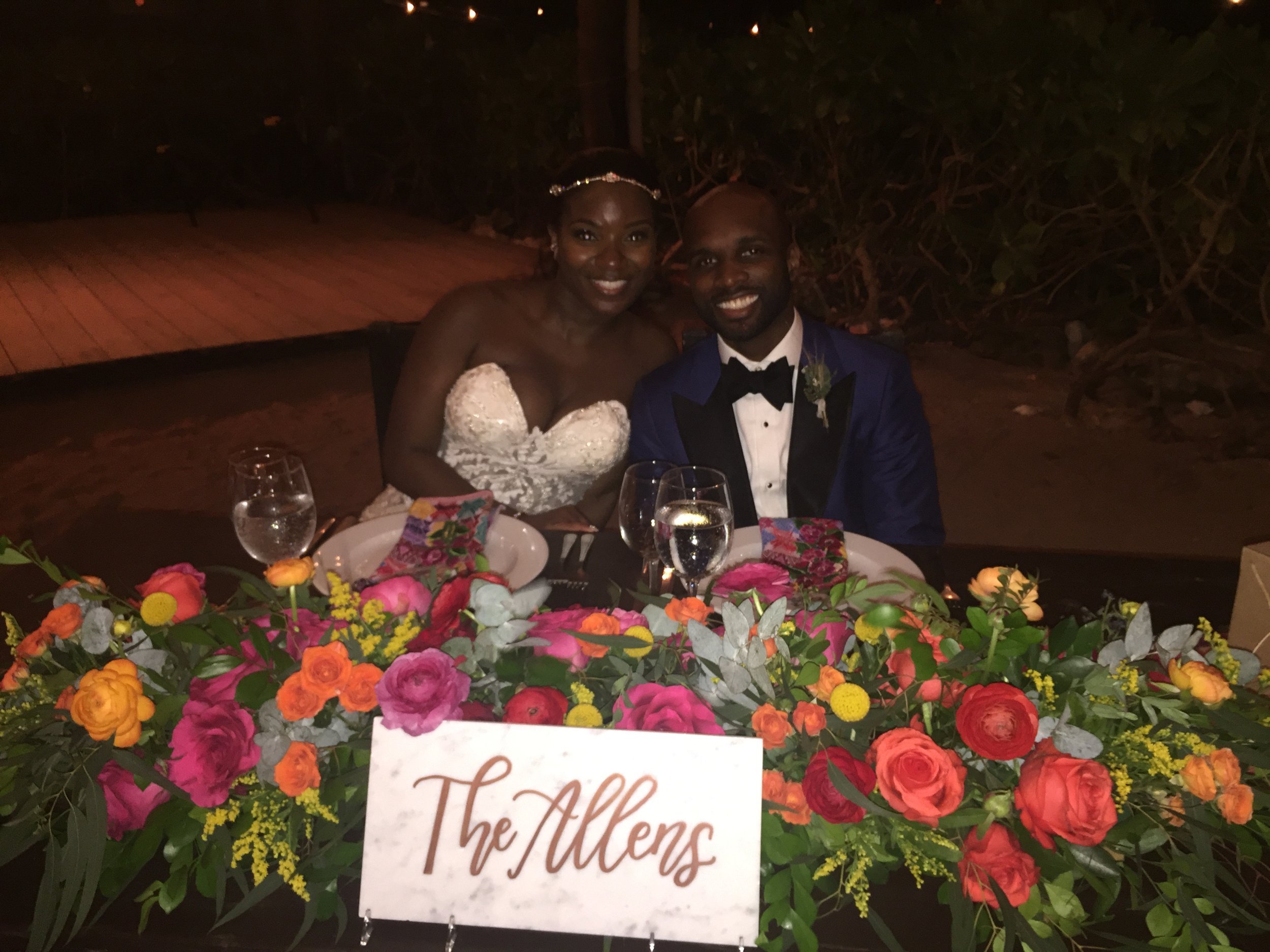 Black Destination Bride - Bridefriends Guide to Destination Weddings Podcast - BlackDesti Countdown - Blue Venado Beach Club - Shenko Photography - Mexico Wedding Reception Sweetheart Table.JPG