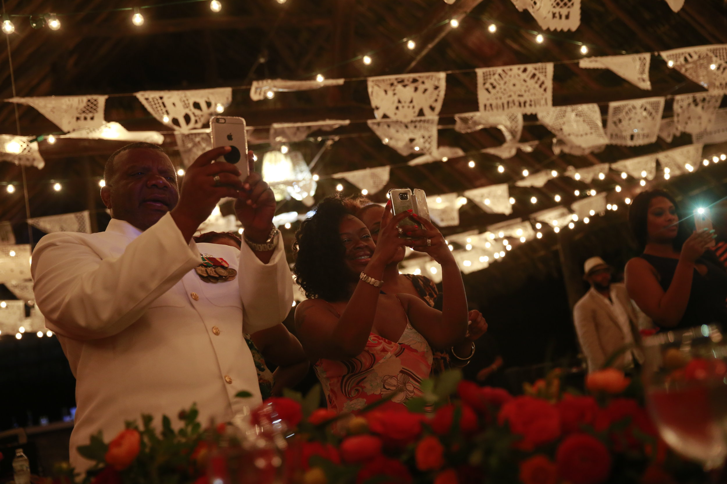 Black Destination Bride - Bridefriends Guide to Destination Weddings Podcast - BlackDesti Countdown - Blue Venado Beach Club - Shenko Photography - Mexico Wedding Eve of Milady 1560 Reception Guest Watching Dance.JPG