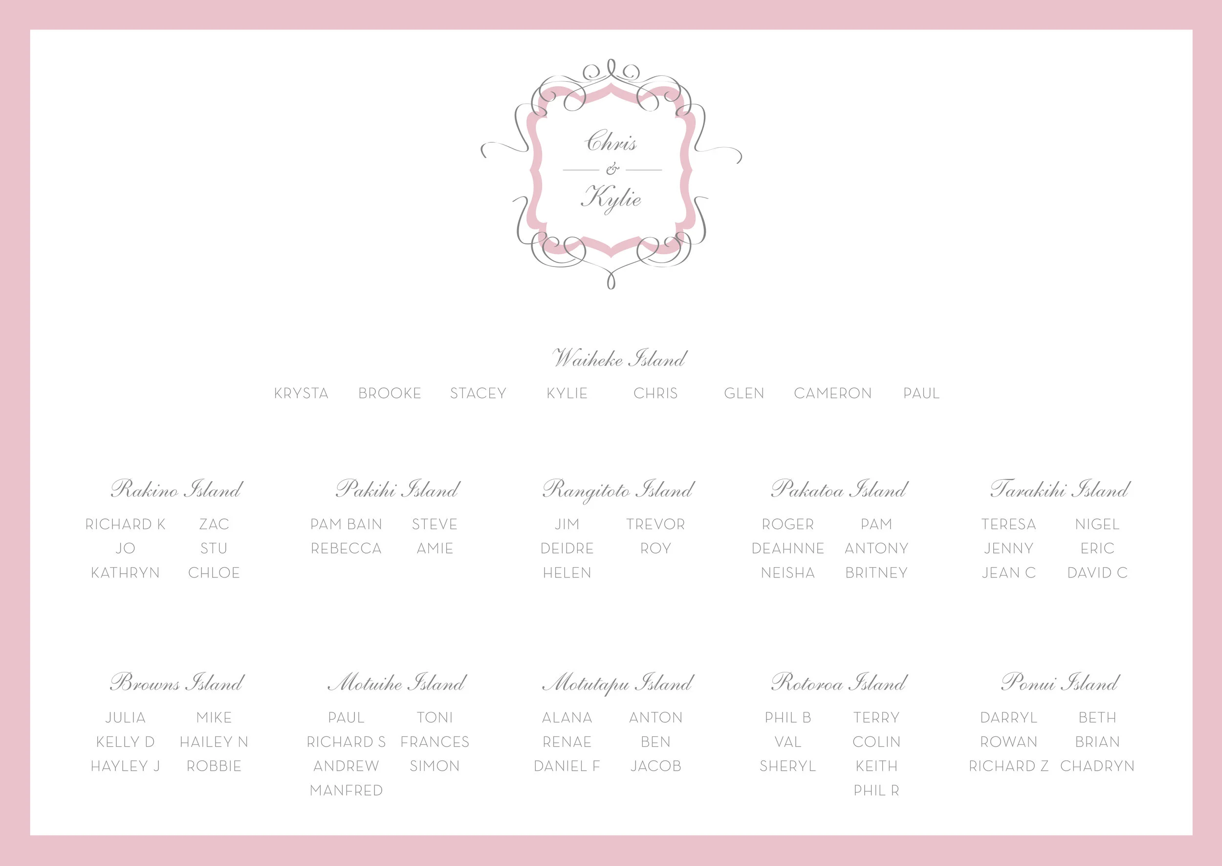 Chris & Kylie's Wedding Stationary