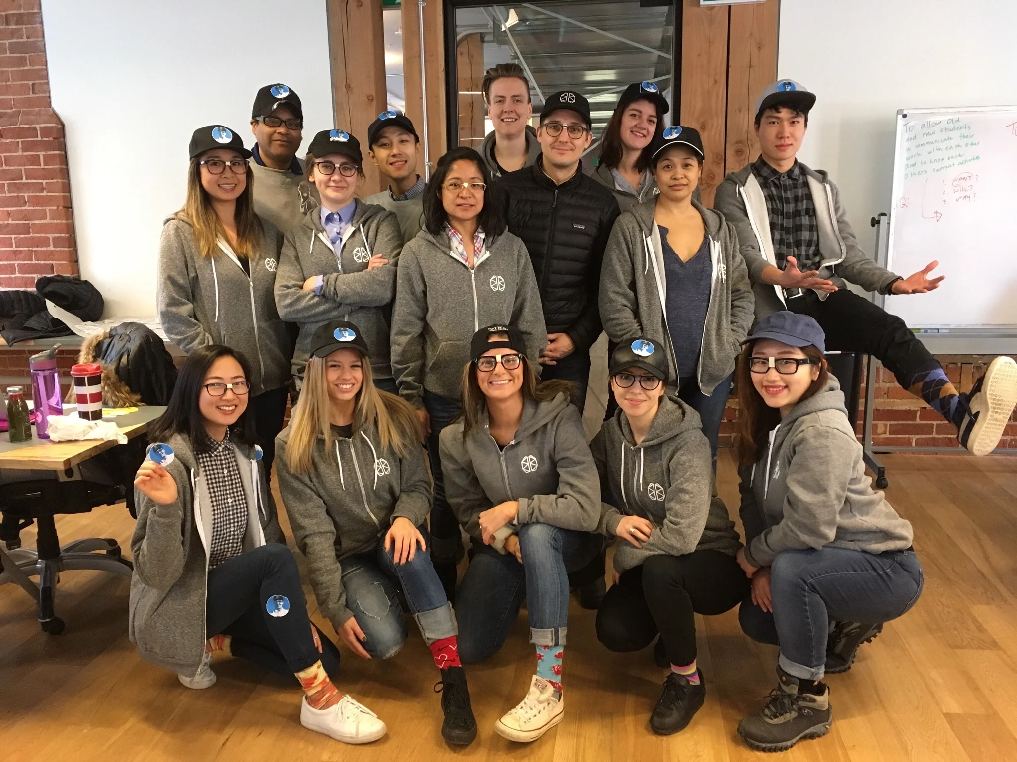 We were all dressing up like our instructor for Valentines Day.