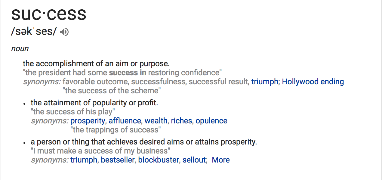 My Definition of Success